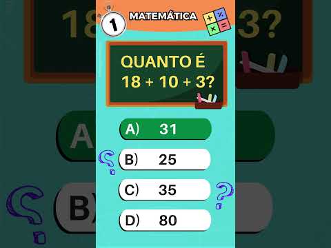 Quiz de Matemática Teste suas habilidades #quiz #matemática
