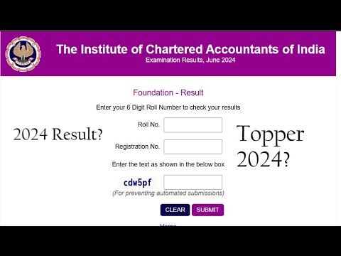 ICAI CA Foundation Result LIVE Updates: CA Foundation June 2024 result announced.