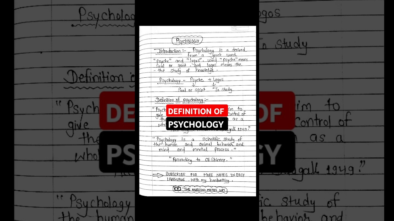 What Is Psychology? | Unit 1 Psychology #shorts