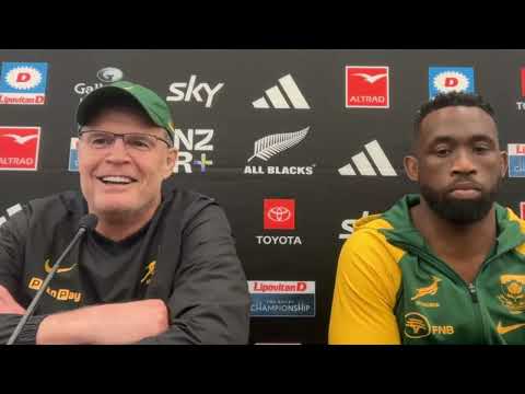 Springbok post-match media conference in Wellington