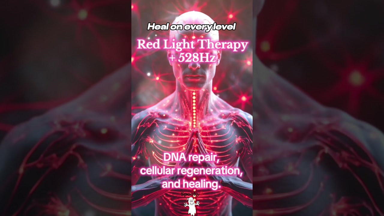 528Hz Frequency + Red Light = Deep Cellular Renewal 🌿 #healingfrequencies #frequencyhealing