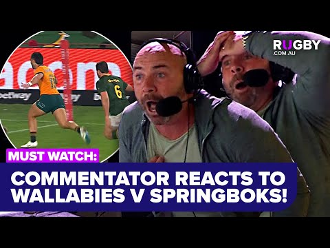 Commentator's INSANE reaction to Wallabies v Springboks | The Rugby Championship Highlights