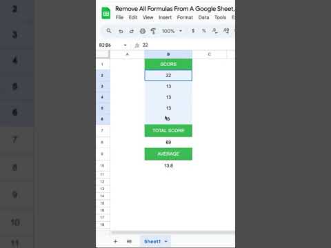 Remove Formulas & Keep Values in Google Sheets