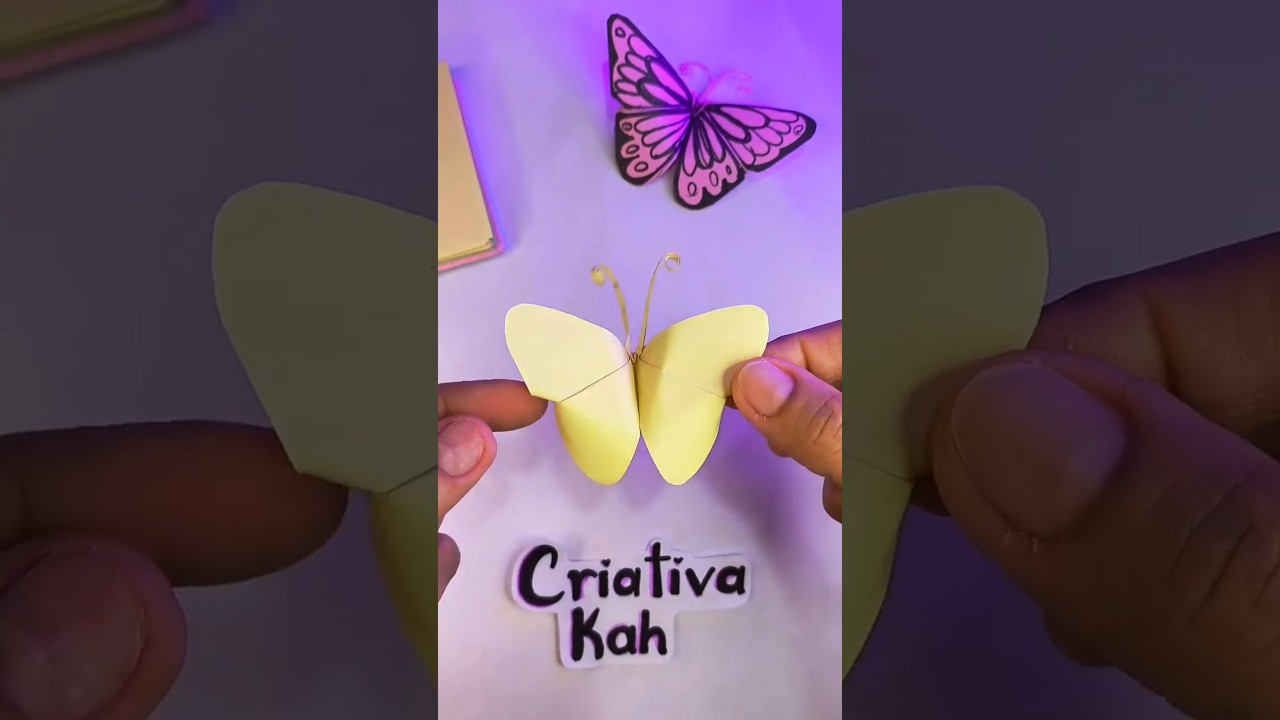 Como Fazer Borboleta de Papel ✨