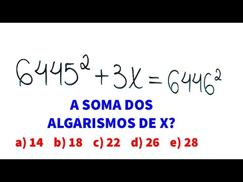 🚨 SOS MATEMÁTICA BÁSICA ✅ SOMA DOS ALGARISMOS DE X❓
