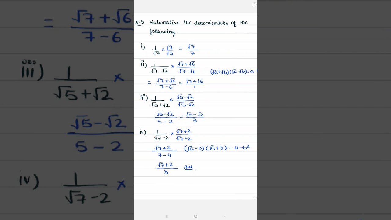 Class 9 NCERT Maths Ch 1 Ex 1.4 Q5 📚
