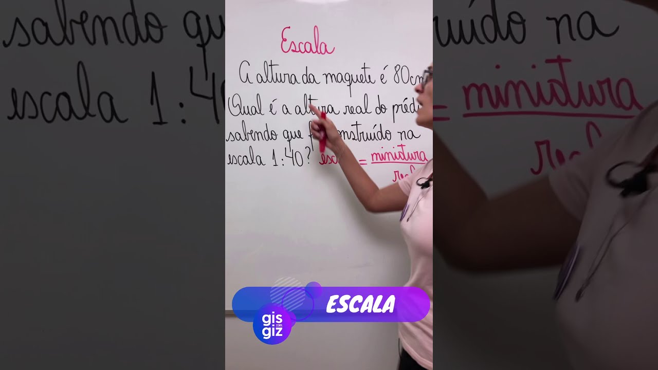 Aprenda a calcular ESCALA facilmente com a Prof. Gis! 📊 #shorts