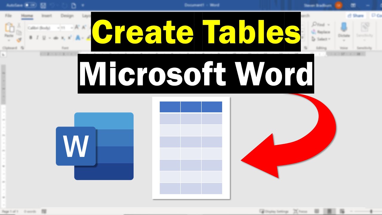 Complete Guide to Creating Tables in Word 📝