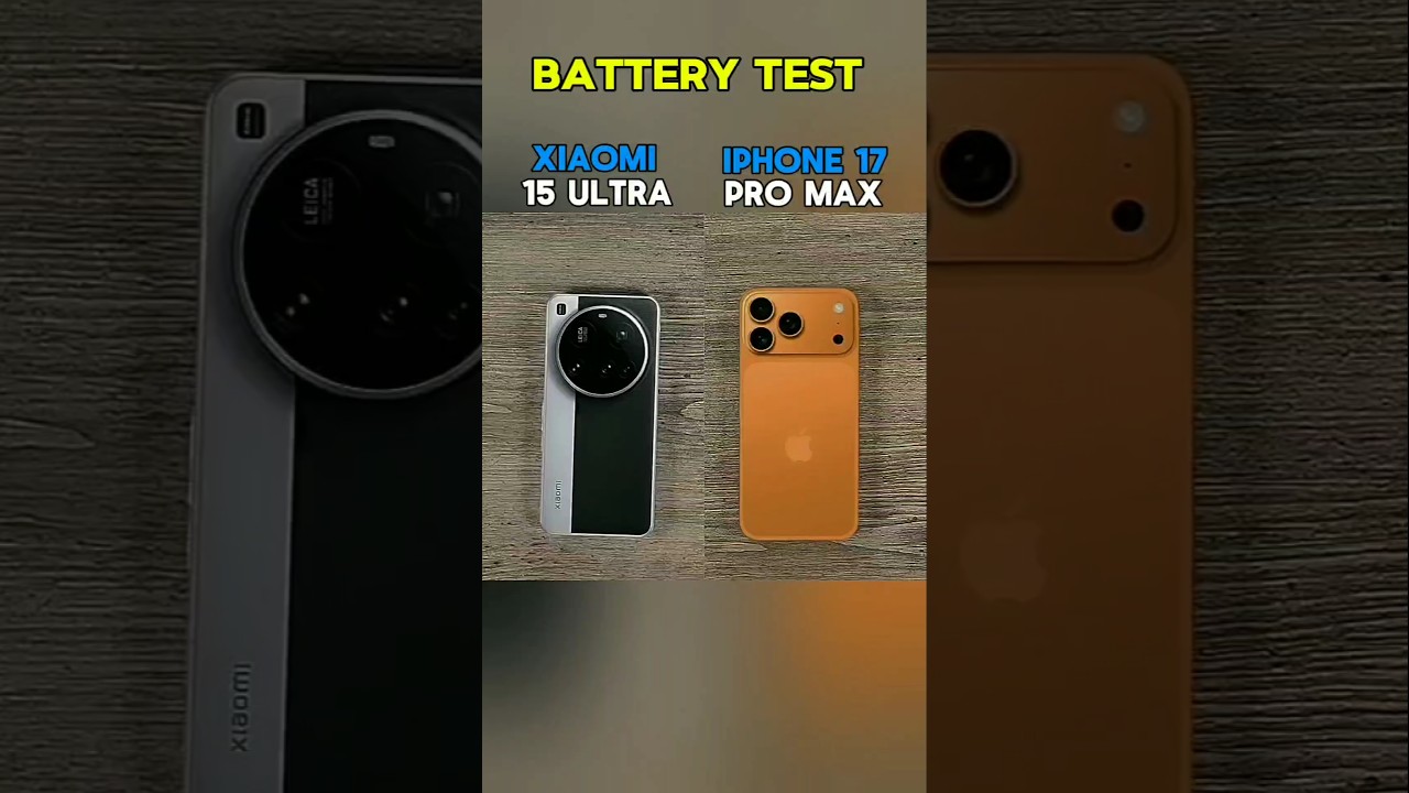 Xiaomi 15 ultra vs iPhone 17 pro max battery test 💀 #iphone17promax