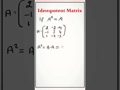 Idempotent matrix || gate mathematics || maths shorts