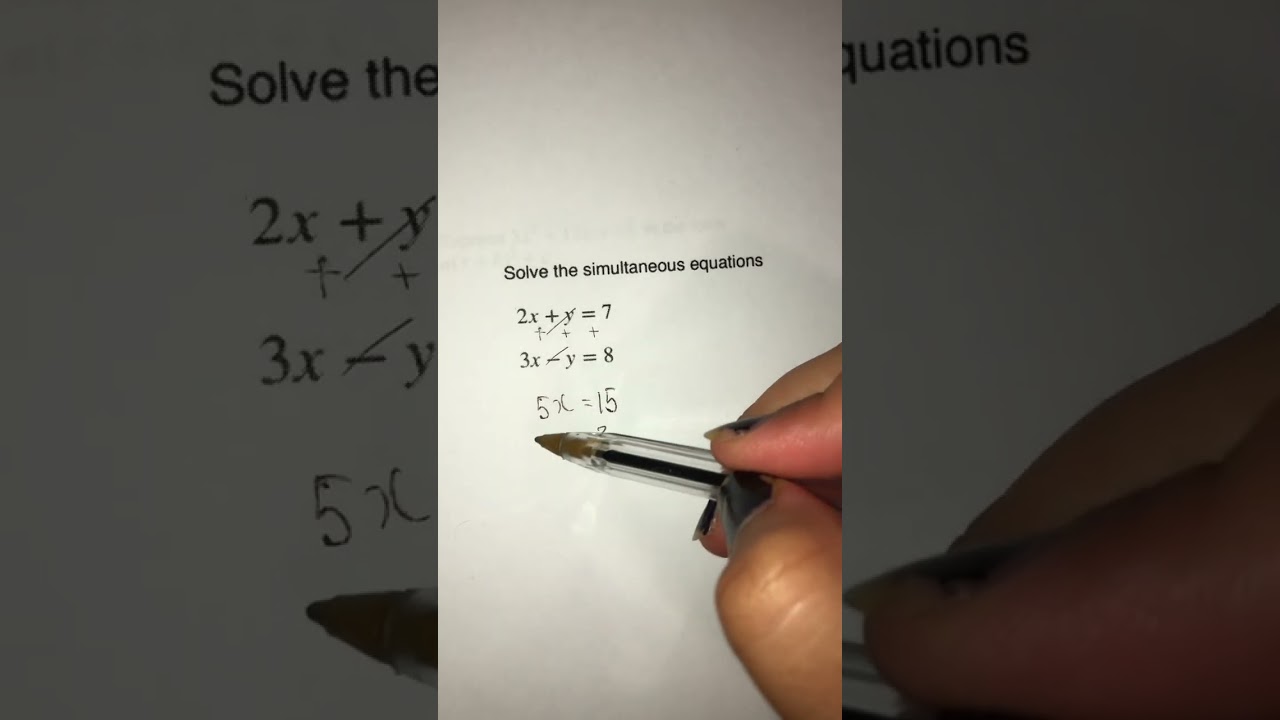Solving Simultaneous Equations 📐