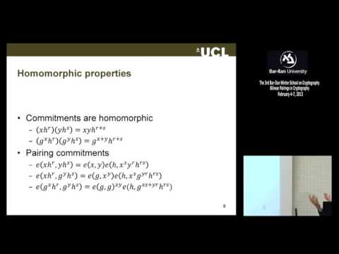 3rd BIU Winter School on Cryptography: Non-Interactive Zero Knowledge from Pairings - Jens Groth