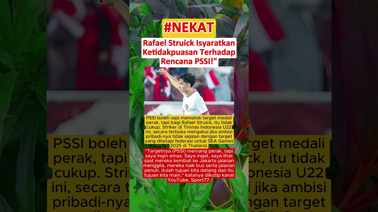 Rafael Struick Tunjukkan Ketidakpuasan terhadap Rencana PSSI ๐ฎ๐ฉ
