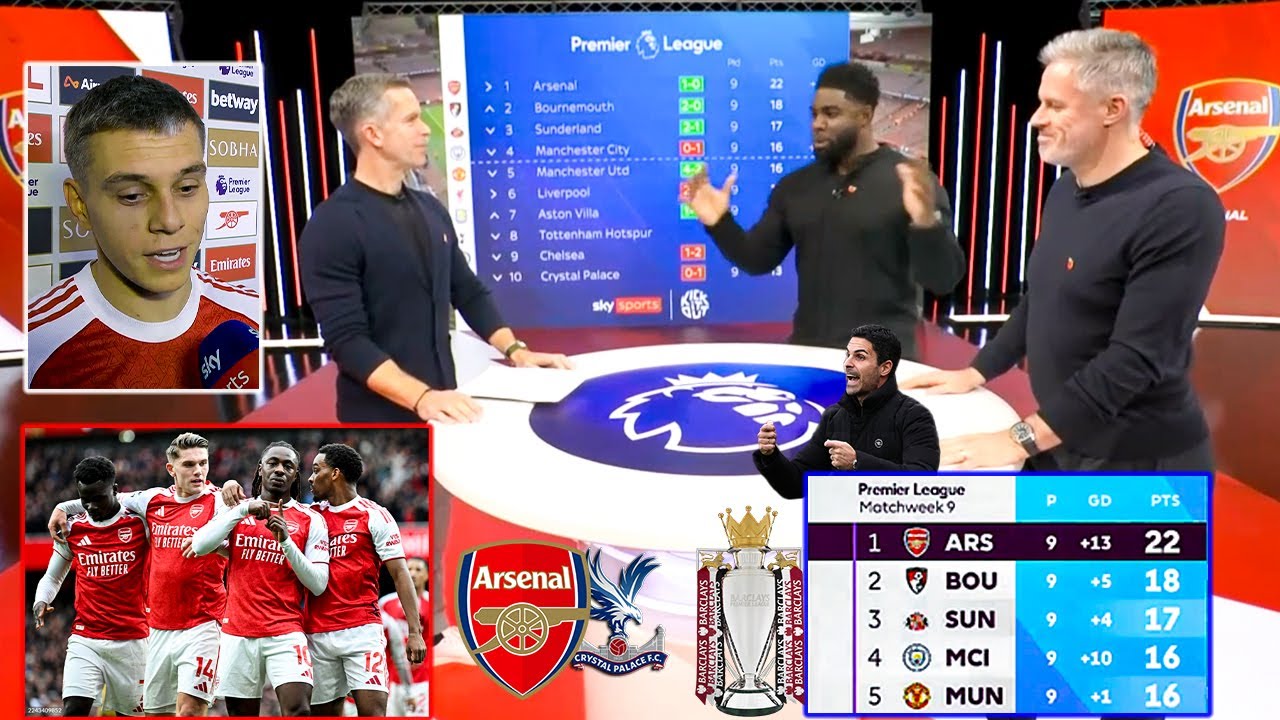 Arsenal Edges Past Crystal Palace 1-0: Arteta Extends Lead, Now 7 Points Clear of City ⚽