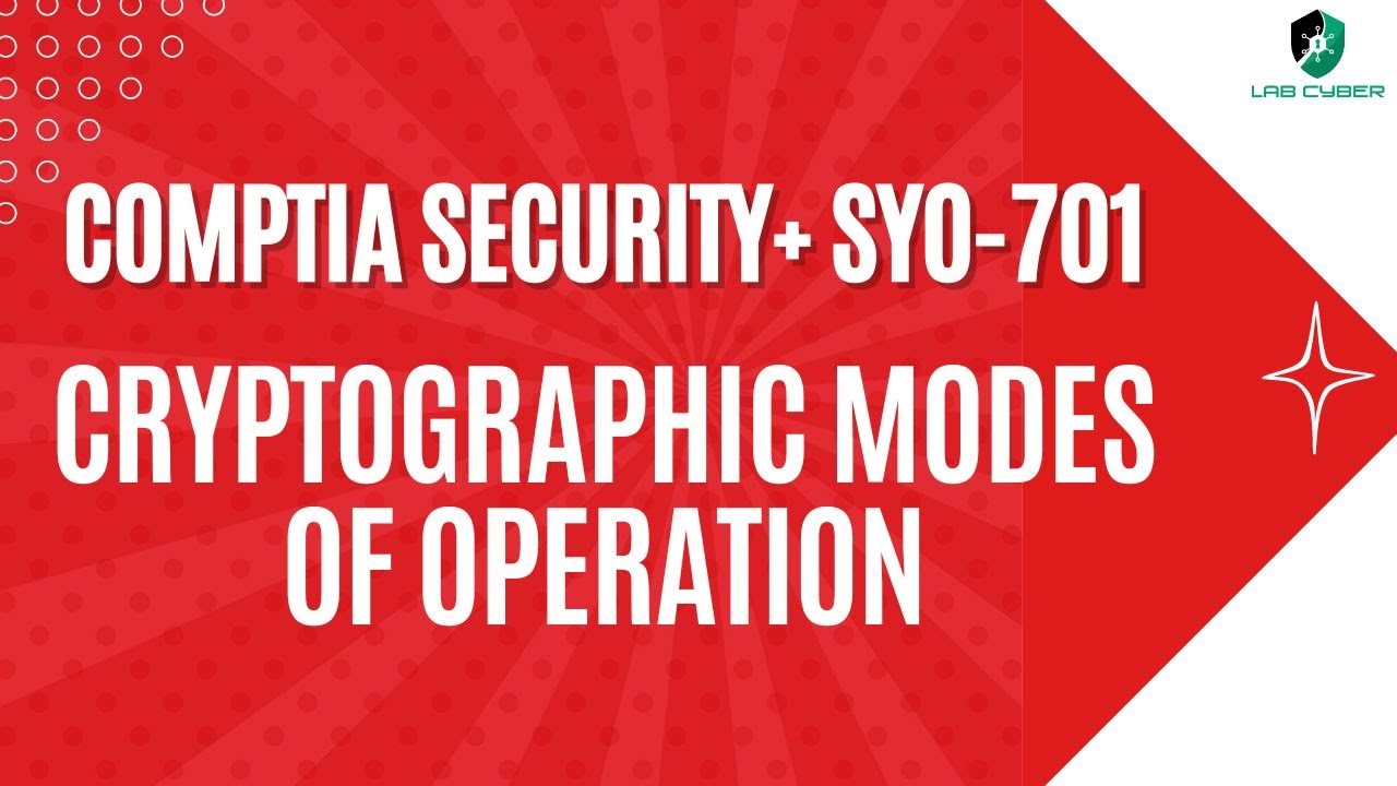 Cryptographic Modes of Operation - CompTIA Security+ SY0-701 - 1.4