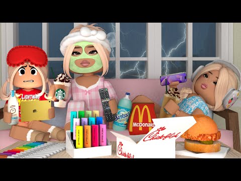 KIDS MISS THE FIRST DAY OF SCHOOL! *HUGE THUNDERSTORM* Roblox Bloxburg Voiced Roleplay