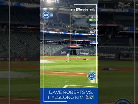 FACEPLANT! Dave Roberts falls in race with Hyeseong Kim #Dodgers