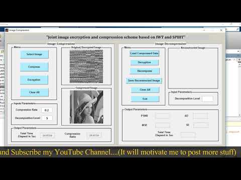 MATLAB code of Joint image encryption and compression scheme based on IWT and SPIHT