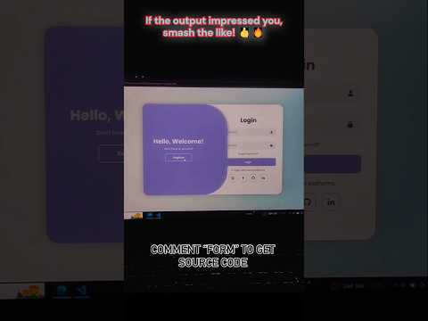 ๐ Animated Login & Register Form | HTML CSS JavaScript #webdevelopment #coding #htmlcssjavascript