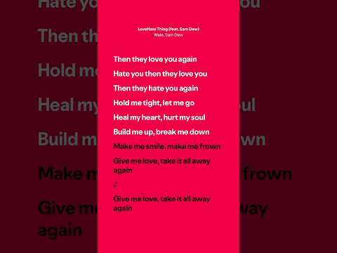 LoveHate Thing - Wale, Sam Dew (Lyrics)