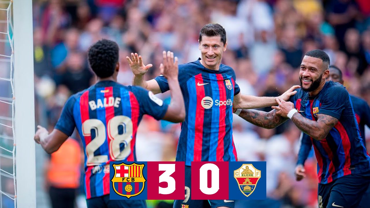Barça Dominates Elche 3-0 in La Liga Match ⚽ | Highlights from Matchday 6