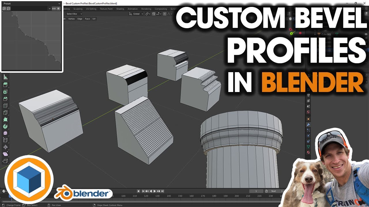 Creating CUSTOM BEVEL PROFILES in Blender with the Bevel Tool (And the Bevel Modifier)!