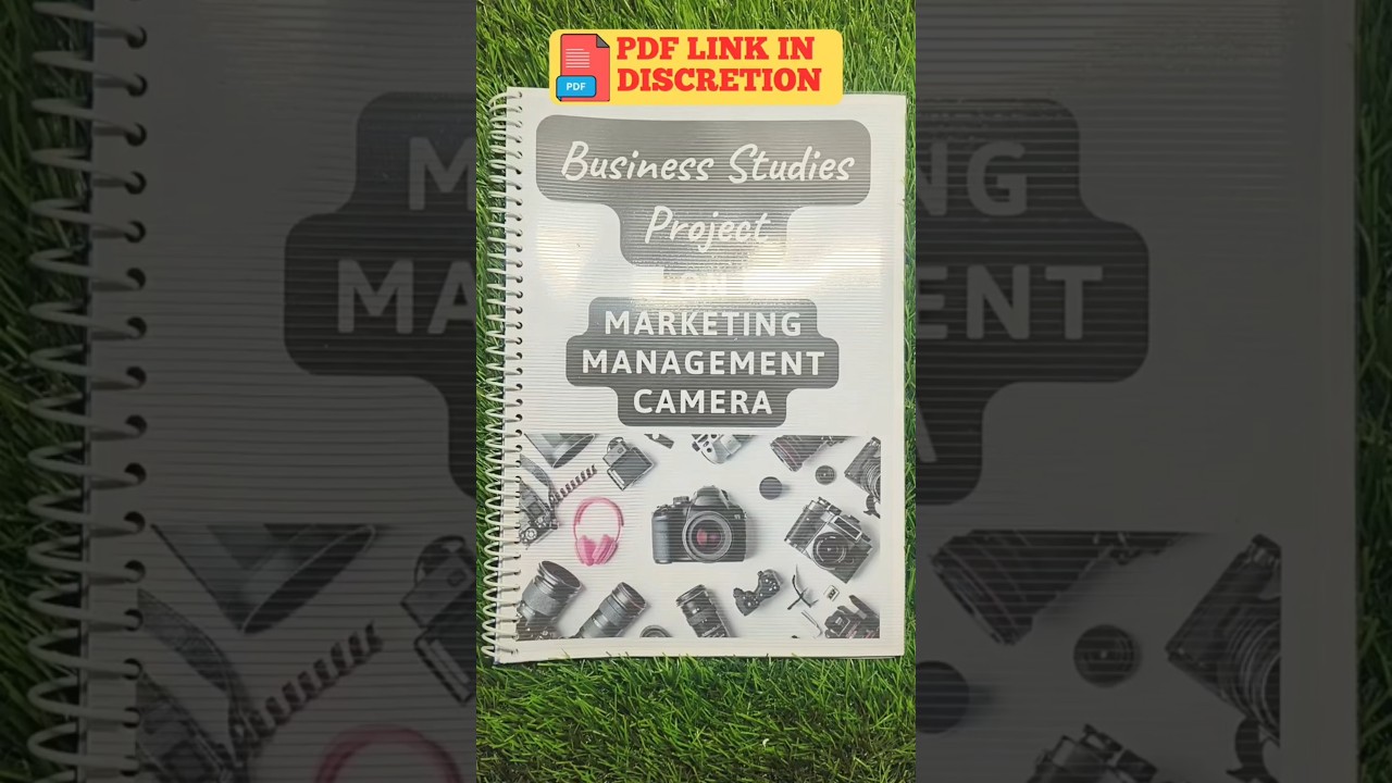 Class 12 Business Studies Project: Marketing Management on Cameras