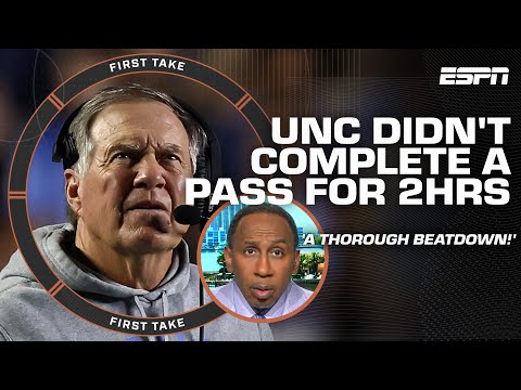 'UNC WAS AWFUL!' 😳 Stephen A. tears into Bill Belichick's Tar Heels debut | First Take
