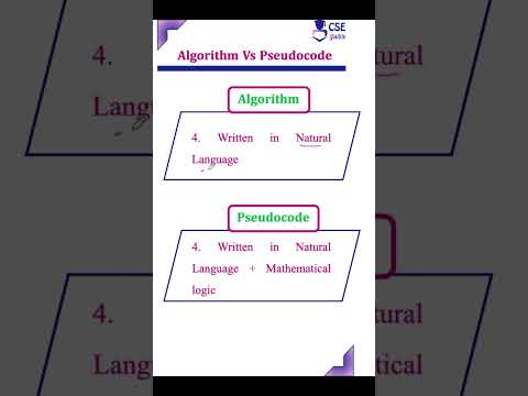 Algorithm Vs Pseudocode #cseguru #algorithm #ada #cseguruadavideos #algorithmdesign #daa #algorithm