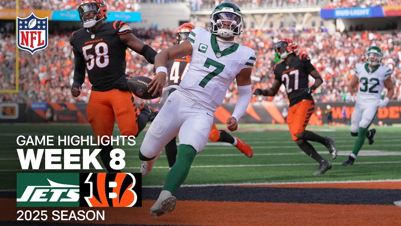 NFL Week 8 Highlights: Jets vs. Bengals 🏈 | 2025 Season Recap