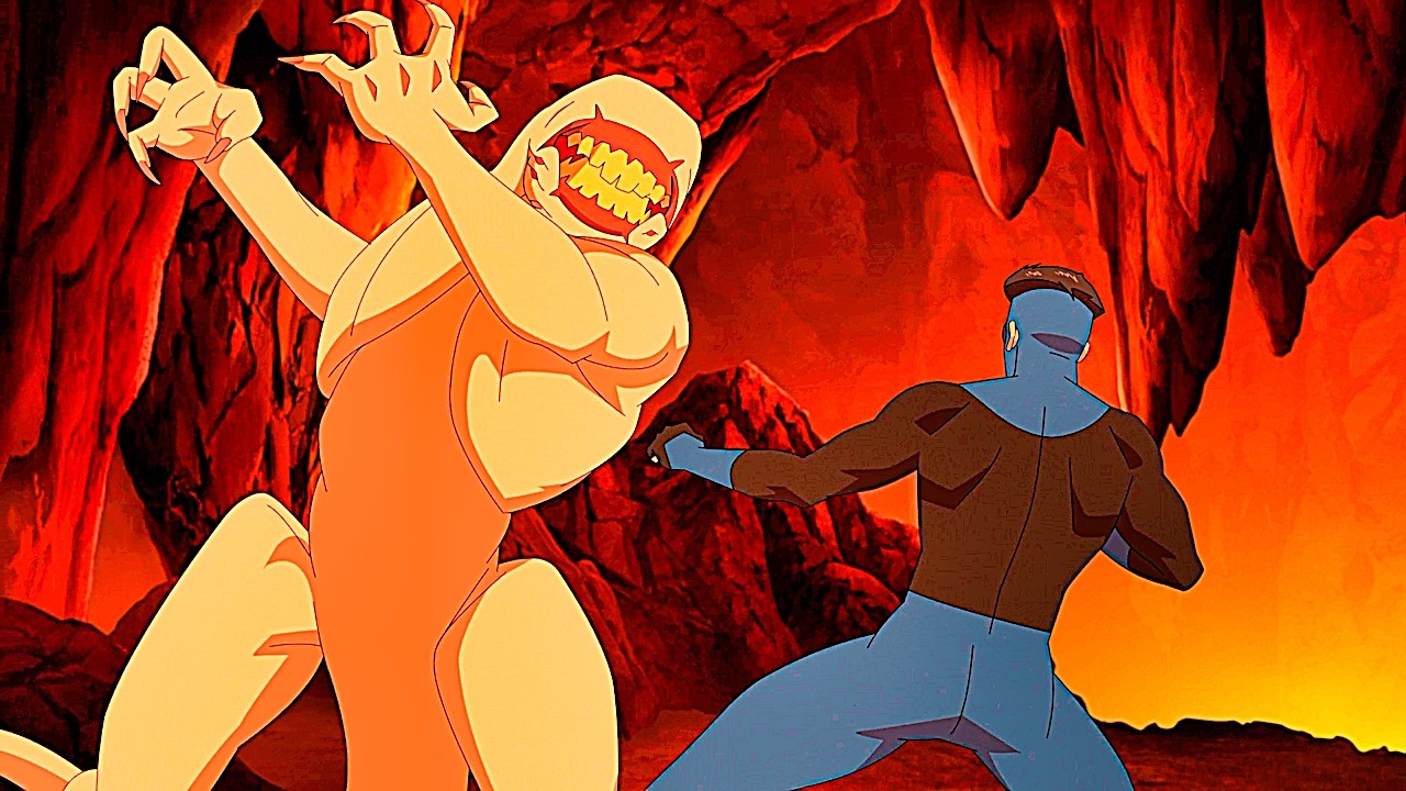 Invincible S4 Ep4: Mark vs. Volcanikka Fight 🔥