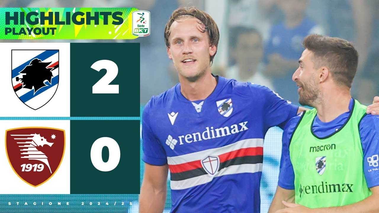 Sampdoria vs Salernitana 2-0 | Meulensteen & Curto Lead the Playout First Leg ⚽