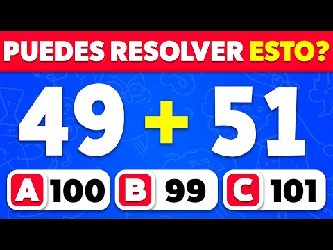 ¿Puedes Aprobar Este Quiz de Matemáticas? ➗✖️🤓 | De FÁCIL a IMPOSIBLE | Test de Inteligencia