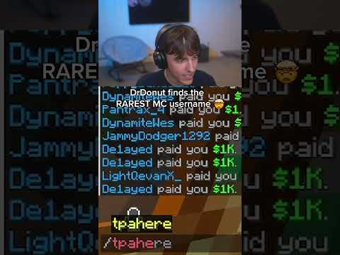 DrDonut Finds Insanely Rare Username
