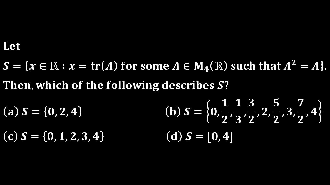 University of Bristol: Trace & Rank of Idempotent Matrices 📊
