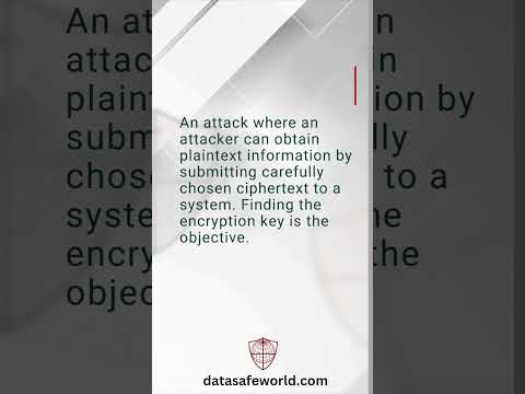 Chosen Ciphertext Attack, Cybersecurity Mini Dictionary #shorts