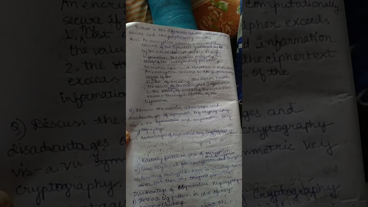 Unconditional vs. Computational Security in Cryptography 🔐