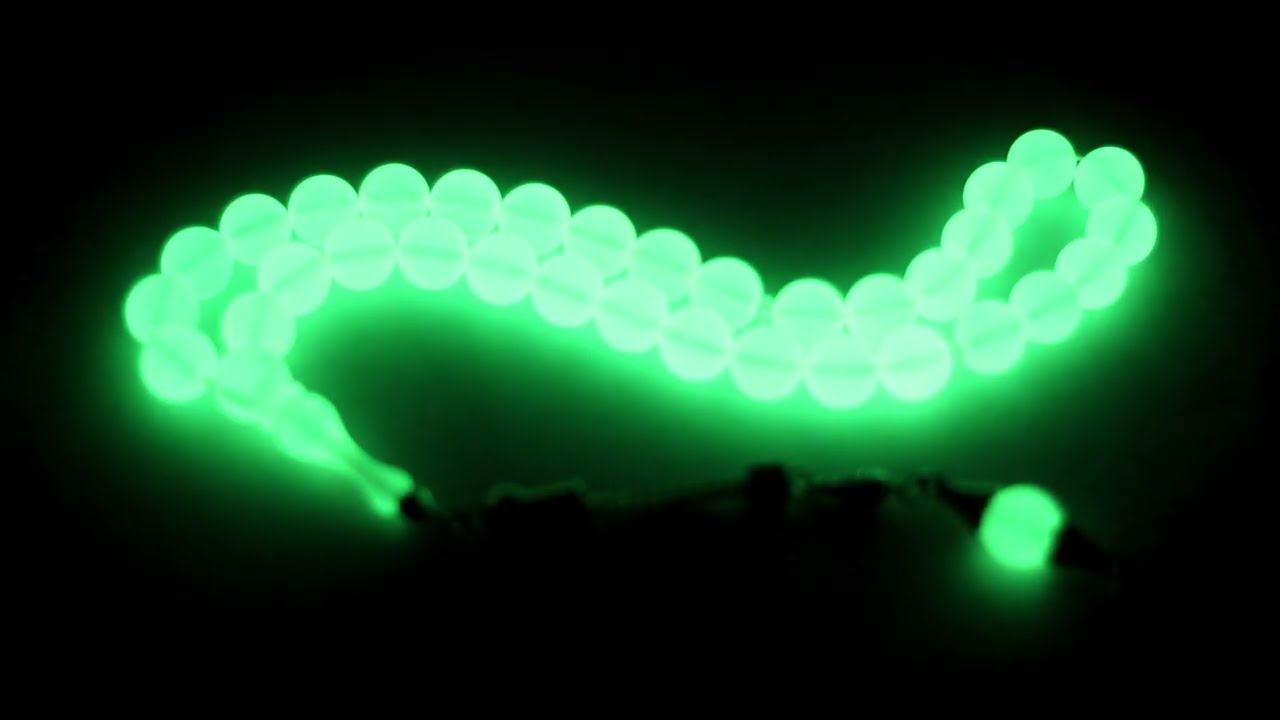 Bakcenter Yeşil Fosforlu Kedi Gözü Tesbih 🌟