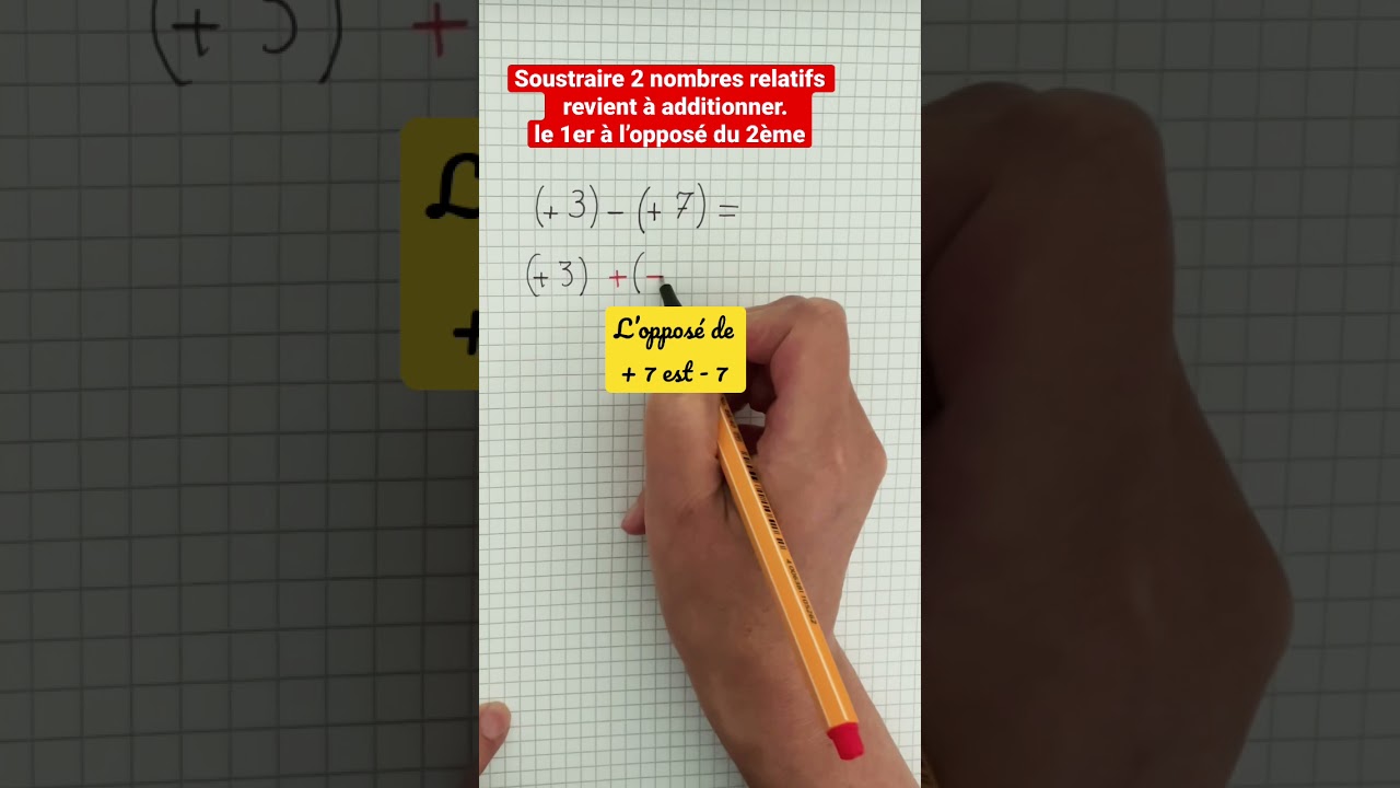 Soustraction de Nombres Relatifs 🧮