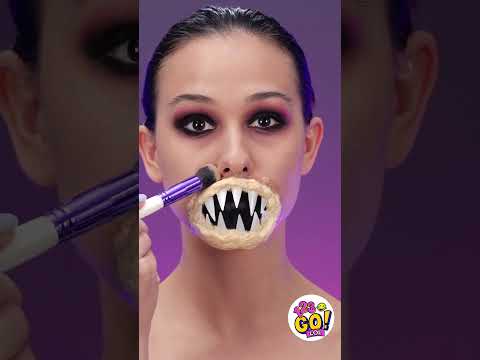 Try This Viral Makeup For Halloween! 😈🩸 #123go #halloween #makeup