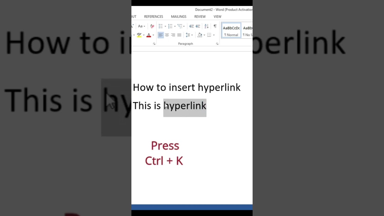How to Insert a Hyperlink in Microsoft Word
