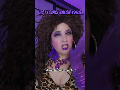 Hot Looks Salon, 1988! #salon #hairstylist #80s #80saesthetic #charactercomedy #80smovies