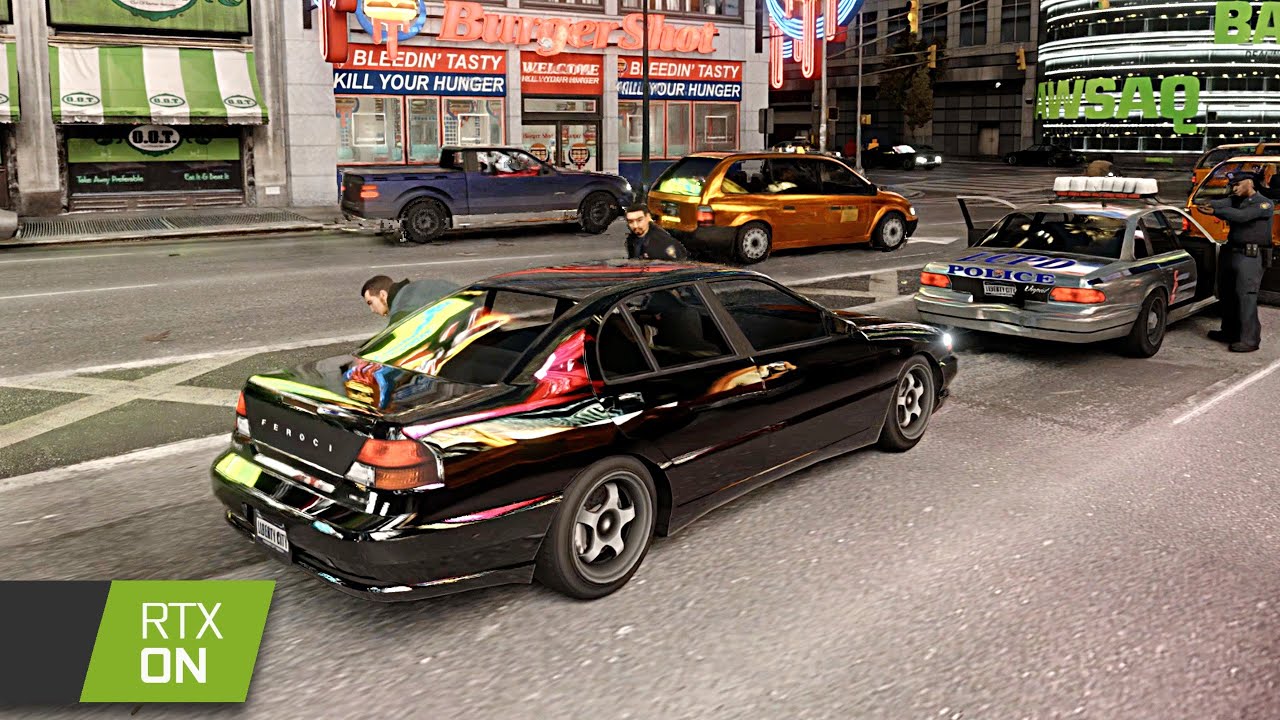 GTA IV - RTX Remix 4k Textures REMASTERED 2026 Path Tracing Graphics Mod! RTX 5090 Max Settings