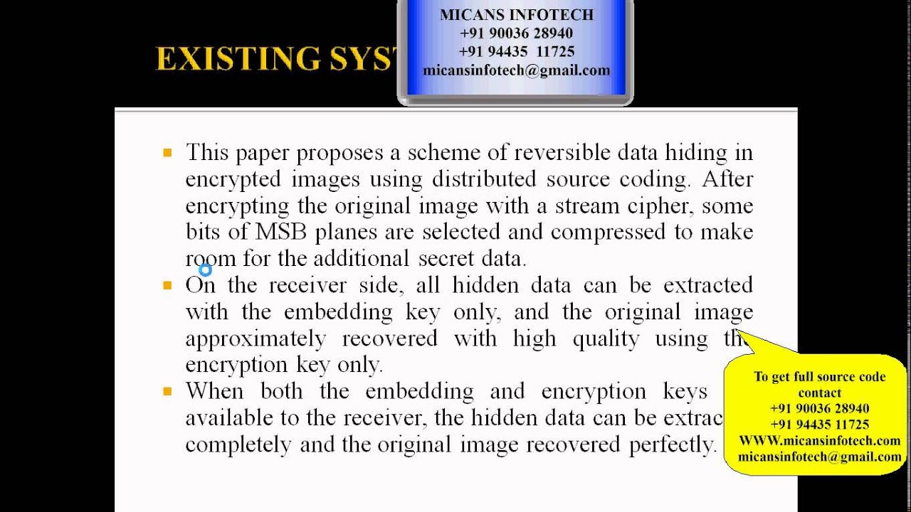Reversible Data Hiding In Encrypted Image with  Distributed Source Encoding