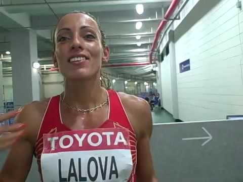 Ivet Lalova of Bulgaria After 200m Round 1