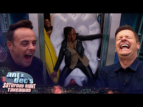 Ant and Dec surprise lift goers with new game 'Level Up!' | Saturday Night Takeaway
