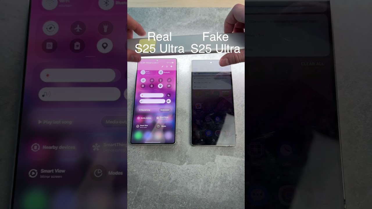 Fake Galaxy S25 Ultra vs Real – Brightness Test! Can You Spot the Difference? #GalaxyS25 #TechTest