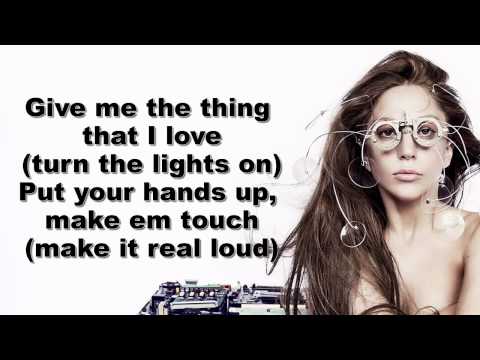 Lady Gaga Applause Lyrics On Screen