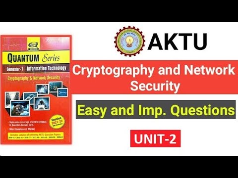 Cryptography and network security unit 2 important questions aktu