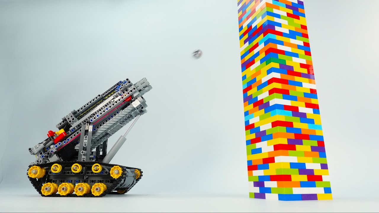 Lego Tower Destruction with R/C Machines 🚀